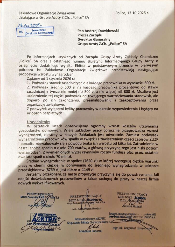 Rozpoczęcie rozmów płacowych. Propozycje Organizacji Związkowych